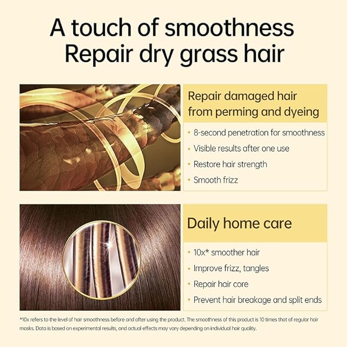 PURC 8 Seconds Hair Mask Smoothing Straightening Keratin Hair Treatment Cream Soft Repair Damaged Frizz Professional Hair Care